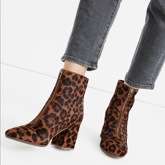 Madewell The Amalia Zip Boot in Leopard Calf Hair - Picture 4 of 9